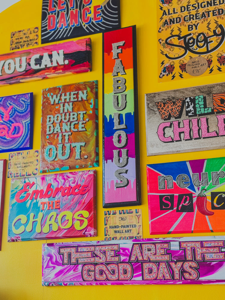 Stoofy Hand-Painted Signs: Bold Statements for Maximalist Spaces