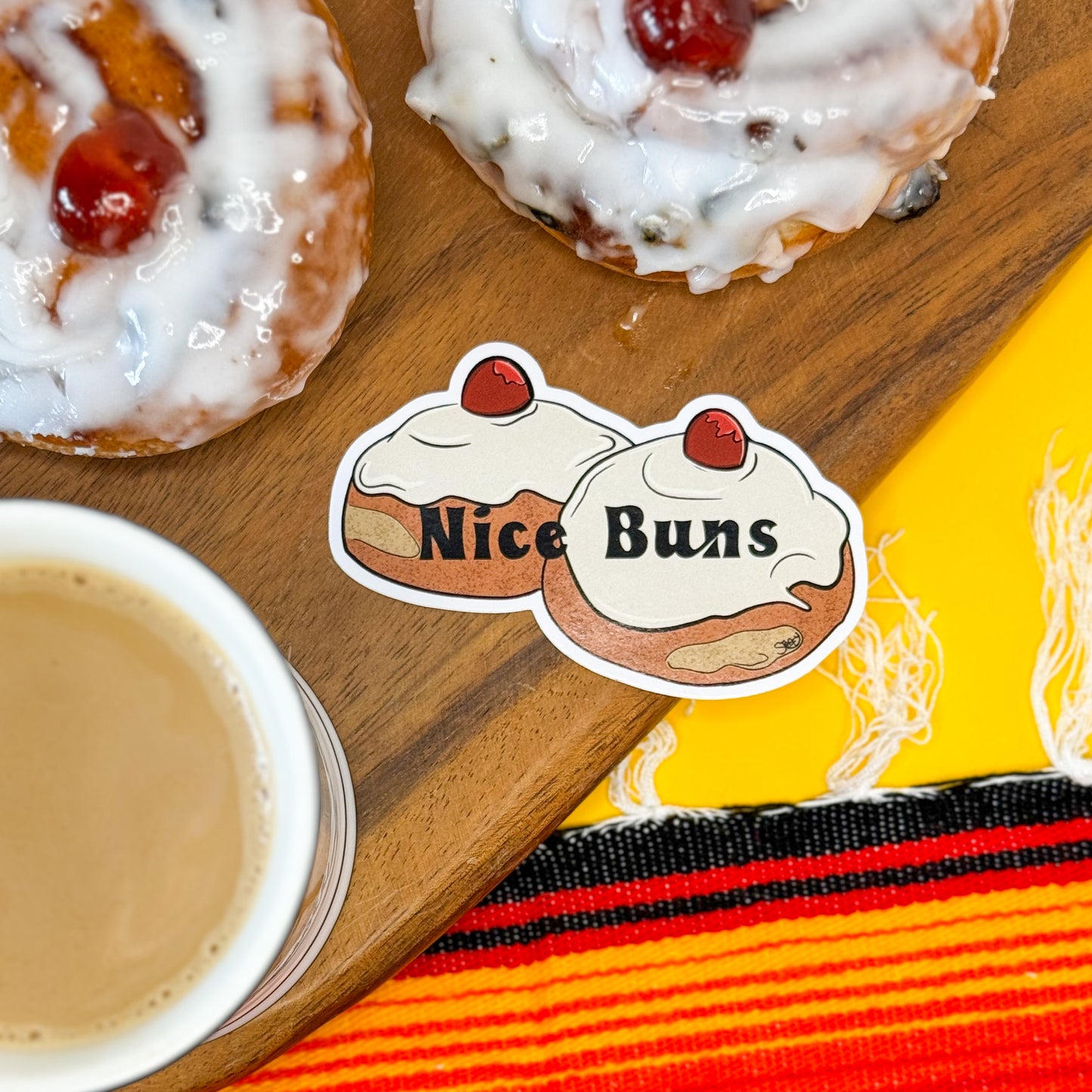 "Nice Buns" Die-Cut Vinyl Sticker