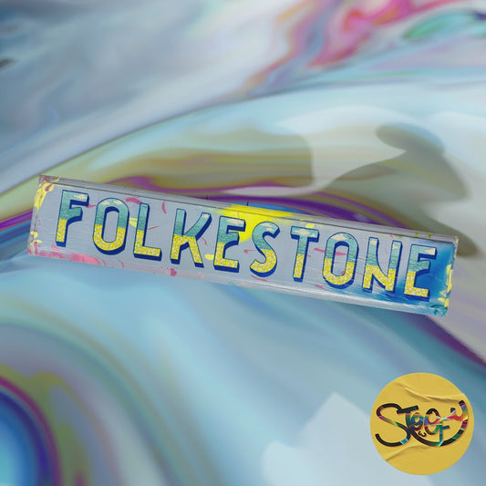 “Folkestone” Hand-Painted Sign