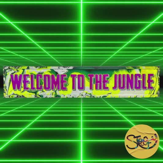 “Welcome to the Jungle” Hand-Painted Sign