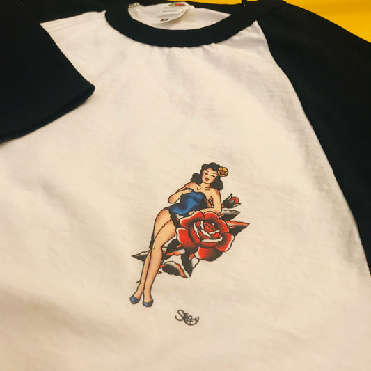 Well Hello There! Pin Up Baseball Tee - The SToOFy Store